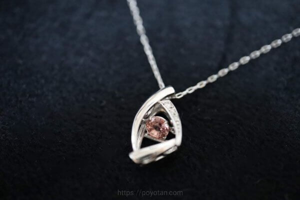 スパークルボックス(SparkleBox)：ホワイトゴールドパパラチアサファイア ダンシングネックレス(45cm)