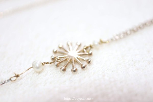 スパークルボックス(SparkleBox)：pink powder (ピンクパウダー) パール デザイン ラリエット ネックレス