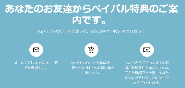PayPalの友達紹介