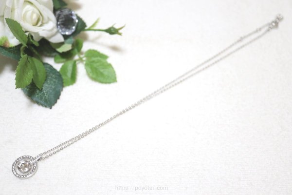 スパークルボックス(SparkleBox):Swarovski (スワロフスキー) クリスタル パヴェ サークル ネックレス