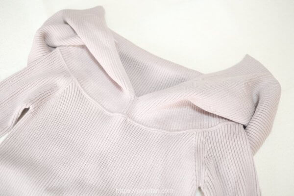 GRL:ビッグカラーオフショルダーニットトップス[dr616]