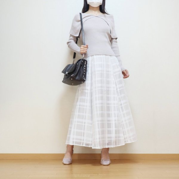 GRL:ビッグカラーオフショルダーニットトップス[dr616]