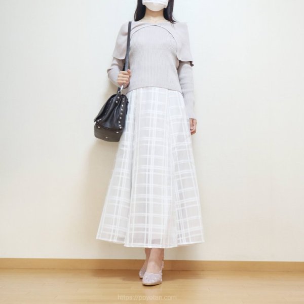 GRL:ビッグカラーオフショルダーニットトップス[dr616]