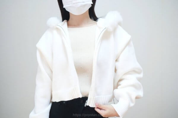 GRL：フードファーニットパーカー[an1497]