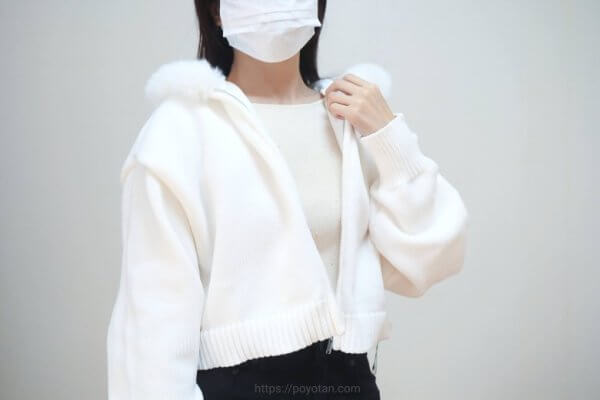 GRL：フードファーニットパーカー[an1497]