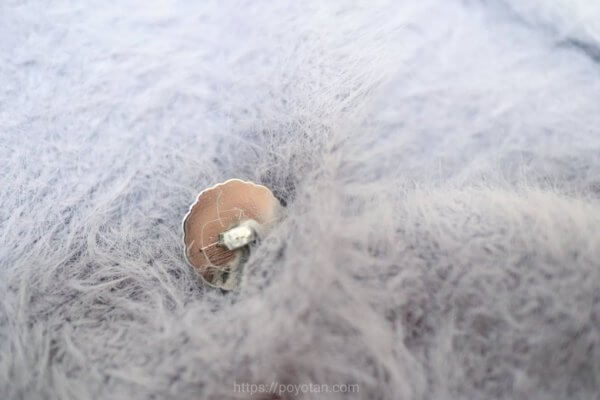 GRL:ビジューボタンフェザーニットカーディガン[kz278]