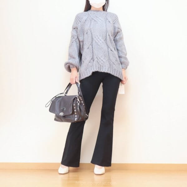 GRL:ローゲージケーブルニットトップス[mb1579]