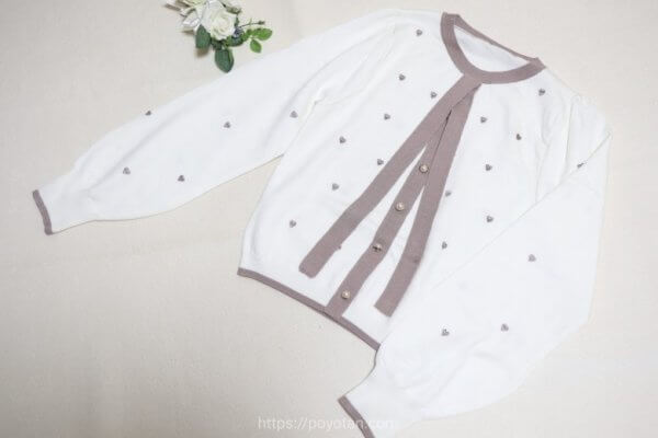 GRL:ハート刺繍リボン配色ニットトップス[tt020]