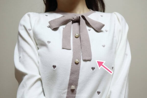 GRL:ハート刺繍リボン配色ニットトップス[tt020]