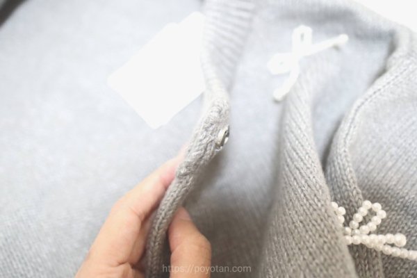 GRL：パールリボンニットカーディガン[tu1040]