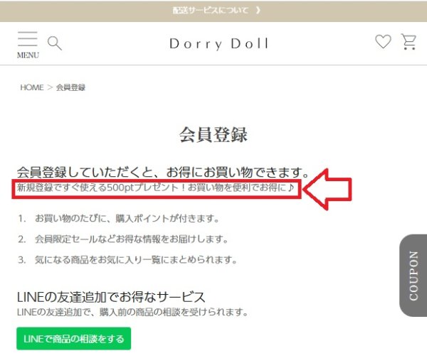 DorryDoll(ドリードール)のポイント