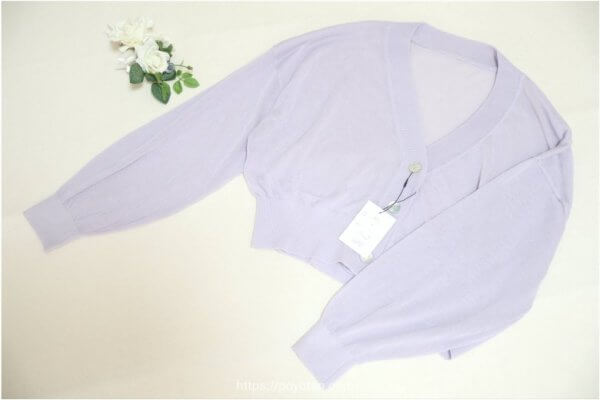 GRL:ショート丈シアーニットカーディガン[sm112]