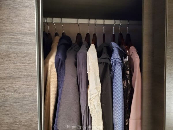 MSCベリッシマの収納（ハンガー有）